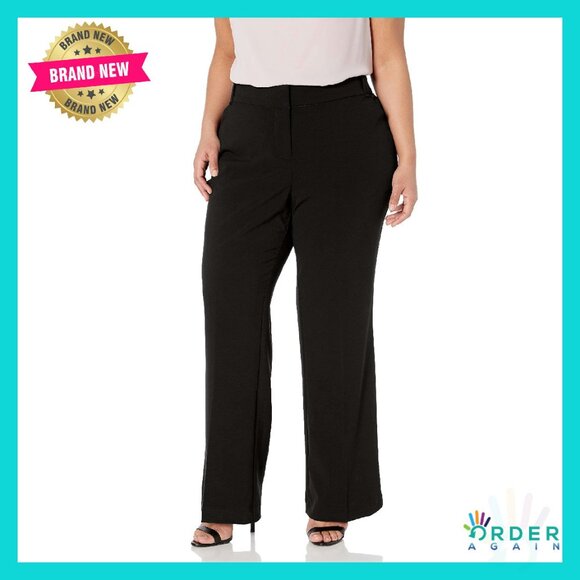 Bistretch Flare Pant Work Wear Elegant Classic Fit Wide Leg Trousers